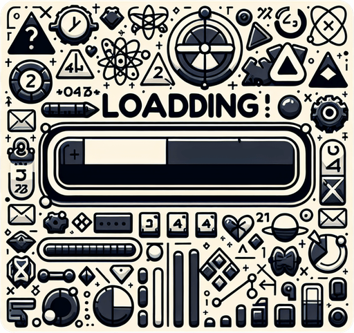 mathematical loading bar.
Single Game Texture.  In-Game asset.  2d.  Blank background.  High contrast