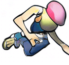 Move arms like they are swinging