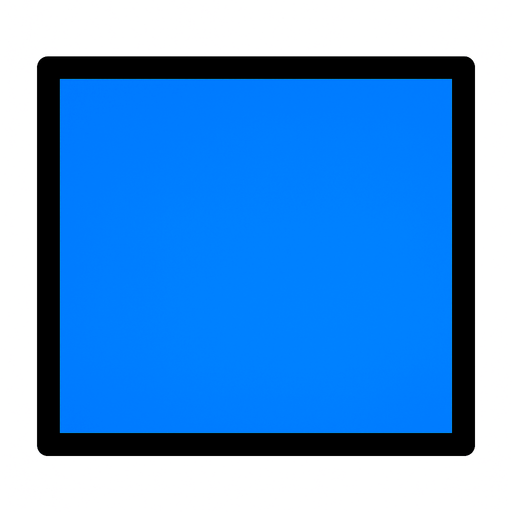 crea la imagen de un rectangulo azul simple.
In-Game asset.  2d.  High contrast.  No shadows