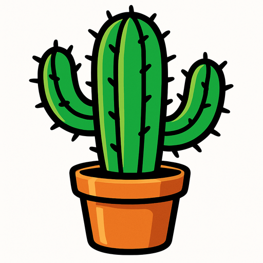 kaktüs.
In-Game asset.  2d.  High contrast.  No shadows
