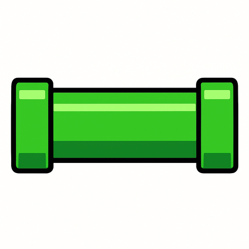 yeşil bir boru çift yönlü ne bir eğim var ne başka bir şey.
In-Game asset.  2d.  High contrast.  No shadows