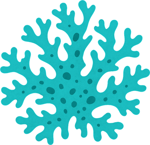 make a cyan lichen.
In-Game asset.  2d.  High contrast.  No shadows. very simple