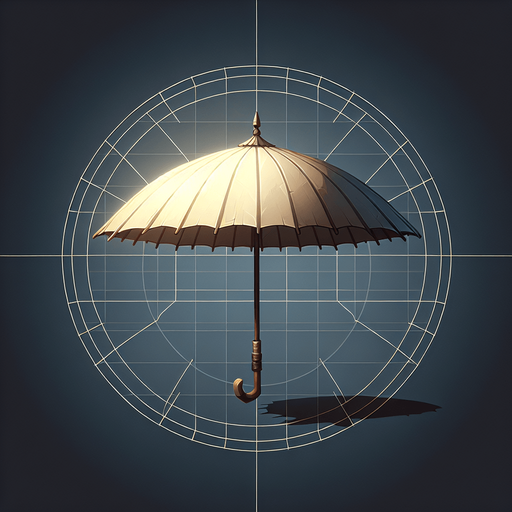Umbrella.
Single Game Texture.  In-Game asset.  2d.  Blank background.  No shadows