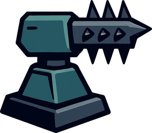 Spike turret.
In-Game asset.  2d.  High contrast.  No shadows