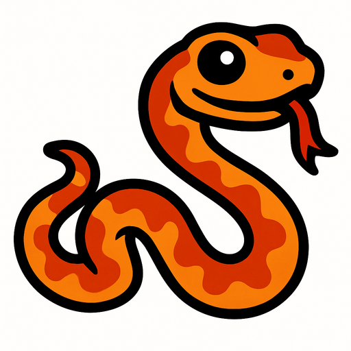 snake.
In-Game asset.  2d.  High contrast.  No shadows