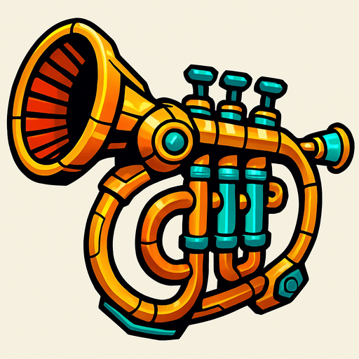 Trompeta evolucionada.
In-Game asset.  2d.  High contrast.  No shadows