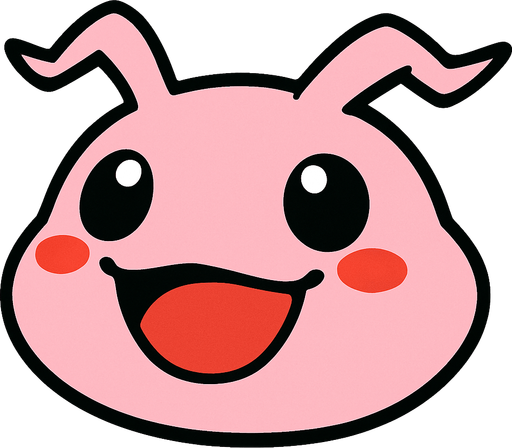 Cara Koromon feliz.
In-Game asset.  2d.  High contrast.  No shadows