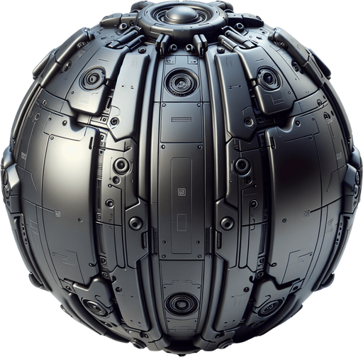 2d Ağır, metalik bir kapsül. Yüzeyi mat siyah, aerodinamik hatlara sahip. Üzerinde belirgin açılma mekanizmaları ve iniş takımlarını andıran çıkıntılar var. Etrafında hafif bir uğultu ve titreşim hissediliyor. İçinde ne olduğu bilinmiyor, ancak tehlikeli bir şey taşıdığı kesin..
Single Game Texture.  In-Game asset.  2d.  Blank background.  High contrast.  No shadows