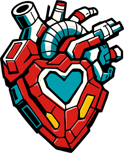 change it mecha-style heart for hero lives.
In-Game asset.  2d.  High contrast.  No shadows. mechaart