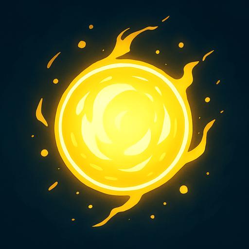 orbe de luz.
In-Game asset.  2d.  High contrast.  No shadows