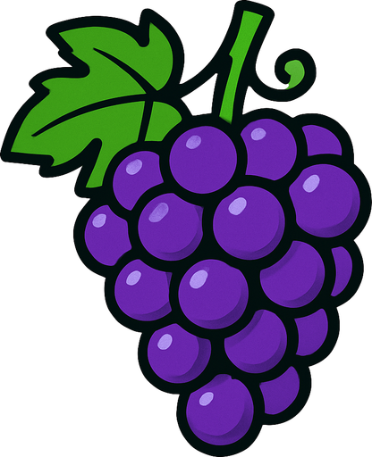 üzüm resmi.
In-Game asset.  2d.  High contrast.  No shadows