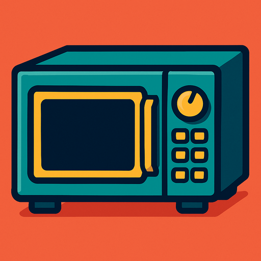 Microwave.
In-Game asset.  2d.  High contrast.  No shadows