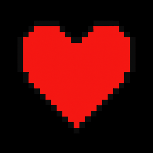 Make me a heart for Deltarune.
In-Game asset.  2d.  High contrast.  No shadows