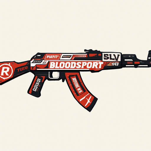 Cs2 deki ak 47 bloodsport skinini ekle.
In-Game asset.  2d.  High contrast.  No shadows