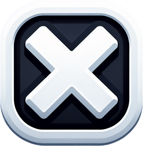 A white X in a circle, like for a close window button in a game.
Single Game Texture. In-Game asset. 2d. Blank background. High contrast. No shadows.