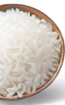Long thin white rice