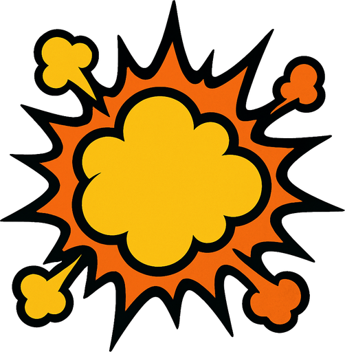 explosion.
In-Game asset.  2d.  High contrast.  No shadows