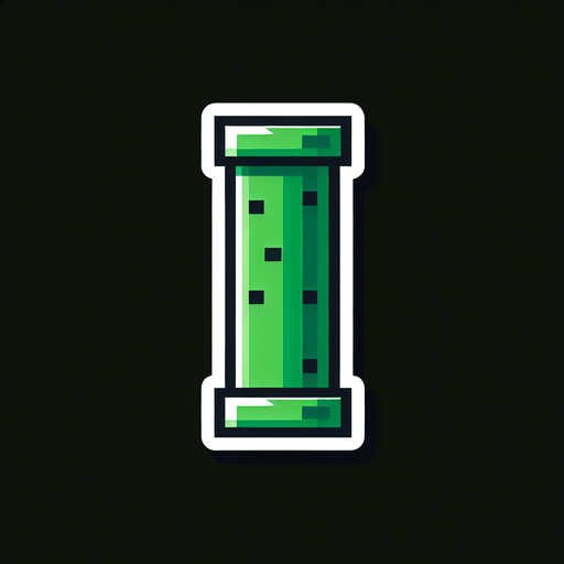 a pipe like in Mario game..
Flat 2d. lateral section. modern video game style.  black background