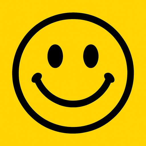 Yellow smiley ball.
In-Game asset.  2d.  High contrast.  No shadows