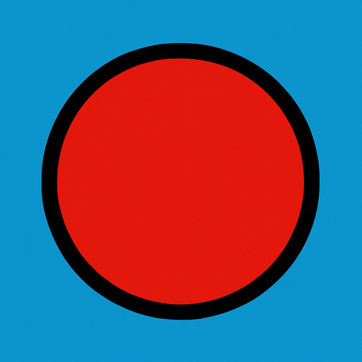 red circle.
In-Game asset.  2d.  High contrast.  No shadows