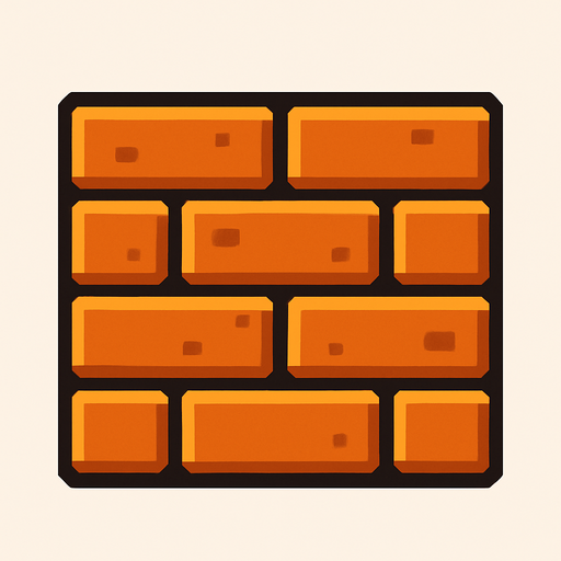 Brick block.
In-Game asset.  2d.  High contrast.  No shadows