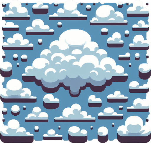 Clouds from overhead. 
Single Game Texture. In-Game asset. 2d. Blank background. High contrast. No shadows.