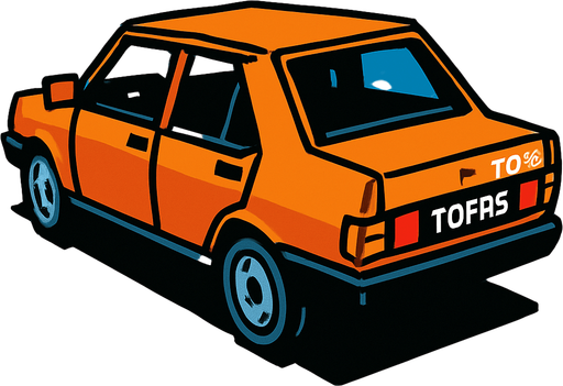 tofaş.
In-Game asset.  2d.  High contrast.  No shadows. Sağ arkadan gözüksün