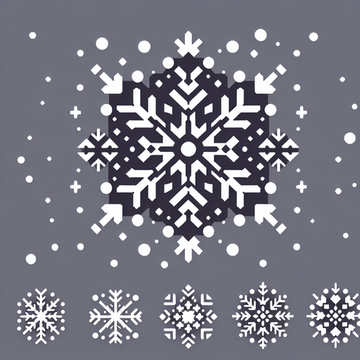 сніжинка.
Single Game Texture. In-Game asset. 2d. Blank background. High contrast. No shadows.