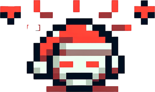 8 bit. message that reads ''Thanks!''. x-mas themed. in game asset. Single Game Texture. In-Game asset. 2d. Blank background. High contrast. No shadows.