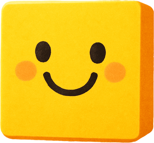 A happy square with shadow