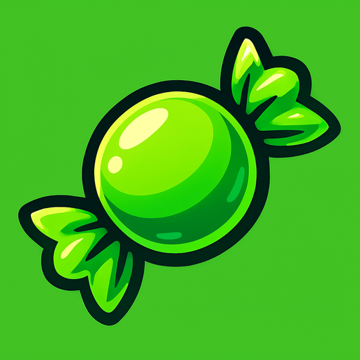 candy green.
In-Game asset.  2d.  High contrast.  No shadows