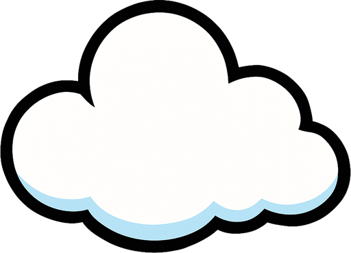 cloud.
In-Game asset.  2d.  High contrast.  No shadows