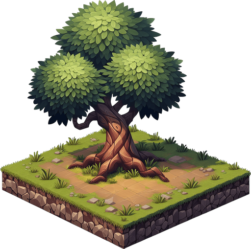 Make a Tree.
Single Game Texture. In-Game asset. 2d. Blank background. High contrast. No shadows.