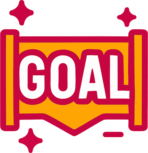 GOAL.
In-Game asset.  2d.  High contrast.  No shadows