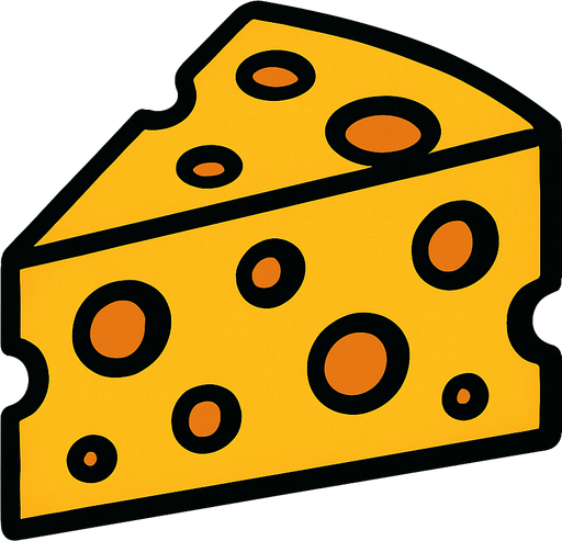 cheese.
In-Game asset.  2d.  High contrast.  No shadows