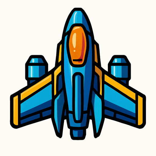 spaceship.
In-Game asset.  2d.  High contrast.  No shadows