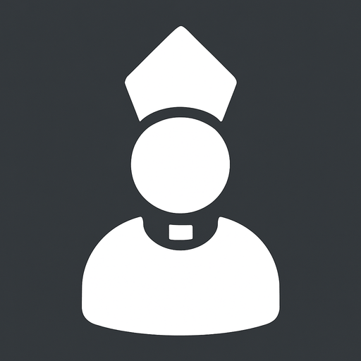 bir din adamı simgesi beyaz olsun içi oyuncun kararına göre dolub boşalacak her hangi bir terinde hiç bir dinle alakalı din simvolu bulunmasın.
In-Game asset.  2d.  High contrast.  No shadows