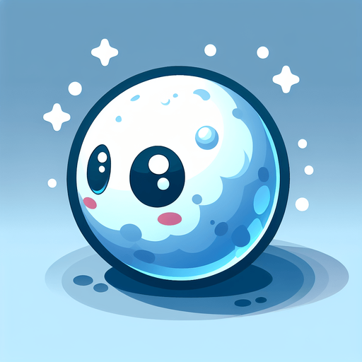 one cartoony snowball.
Single Game Texture. In-Game asset. 2d. Blank background. High contrast. No shadows.