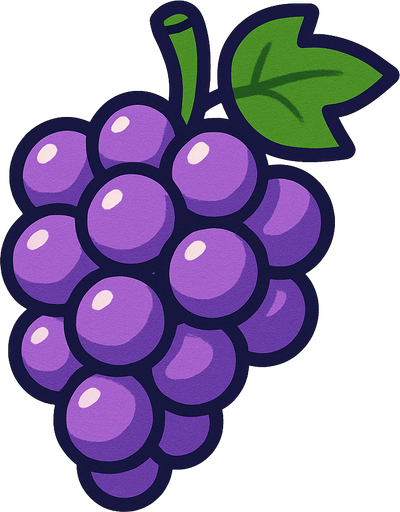 Üzüm.
In-Game asset.  2d.  High contrast.  No shadows