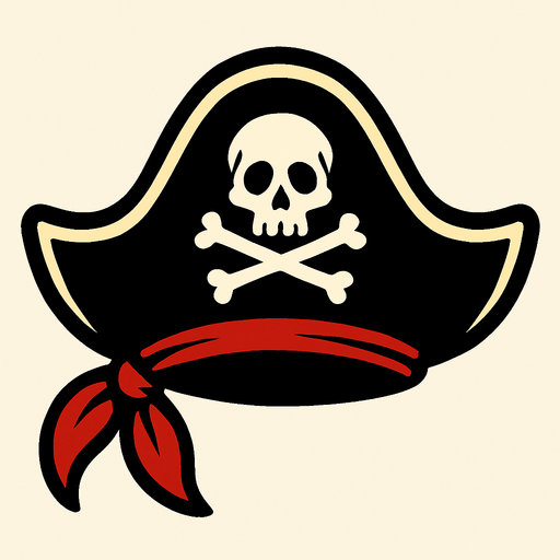 Pirate hat.
In-Game asset.  2d.  High contrast.  No shadows