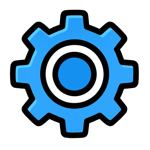 Settings icon.
In-Game asset.  2d.  High contrast.  No shadows