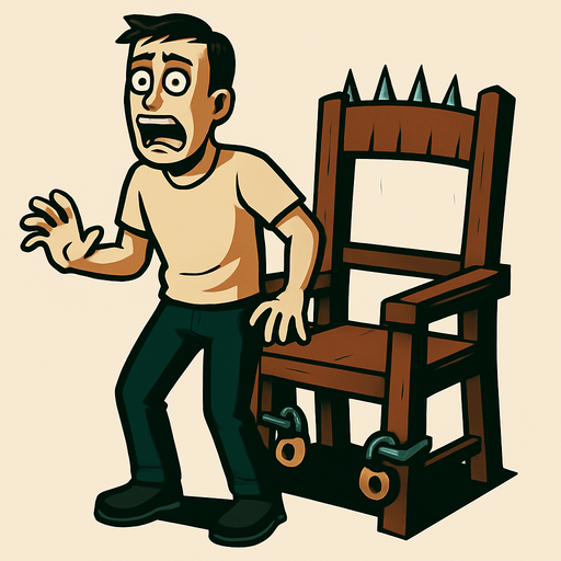 same pic of the chair with tied and 2 locks are on the sides of is woods they are opened and same person but the person is standed up and it's free from tiedes and shocked