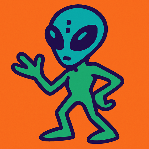 aliean.
In-Game asset.  2d.  High contrast.  No shadows