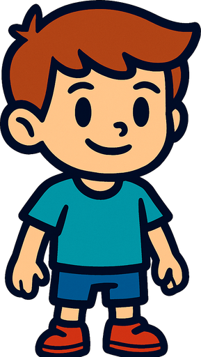 he is boy. my son.
In-Game asset.  2d.  High contrast.  No shadows