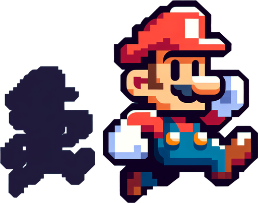 2D Mario Character. In-Game asset. 2d. Blank background. High contrast. No shadows..
Single Game Texture. In-Game asset. 2d. Blank background. High contrast. No shadows.