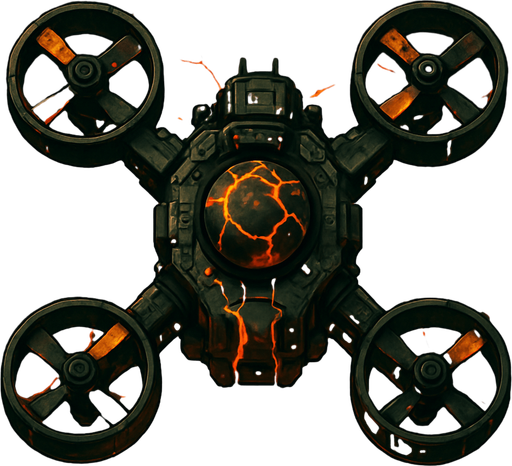 toxic lava bomber drone top view