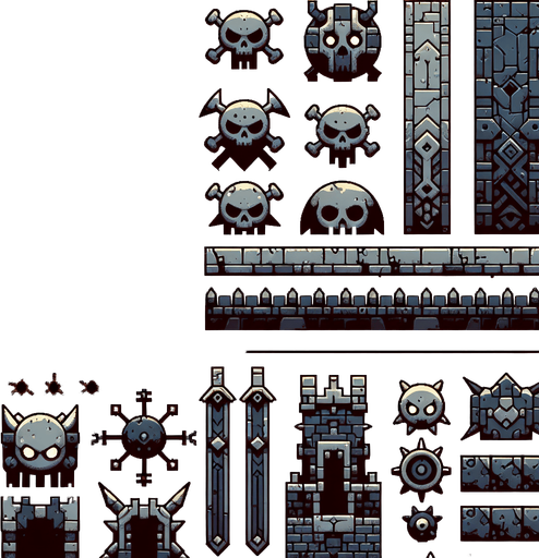 Monstrum.
Single Game Texture. In-Game asset. 2d. Blank background. High contrast. No shadows.