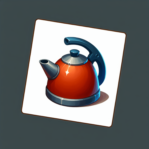 котел в стиле hand-paint.
Single Game Texture.  In-Game asset.  2d.  Blank background.  High contrast.  No shadows