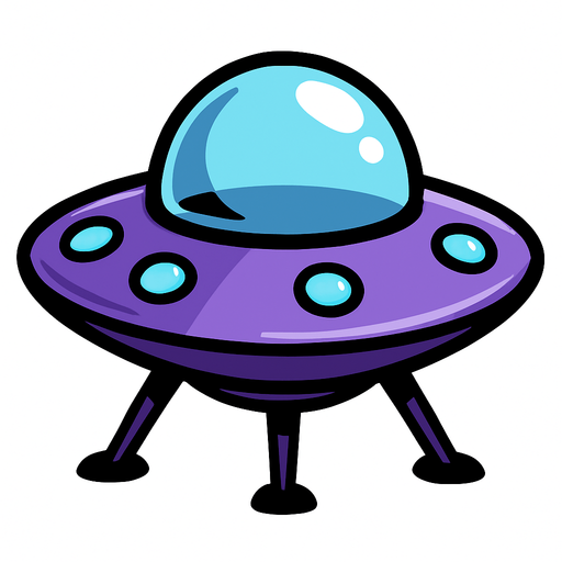 nave espacial extraterrestre.
In-Game asset.  2d.  High contrast.  No shadows
