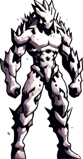 There is green liquid all over the character's body.